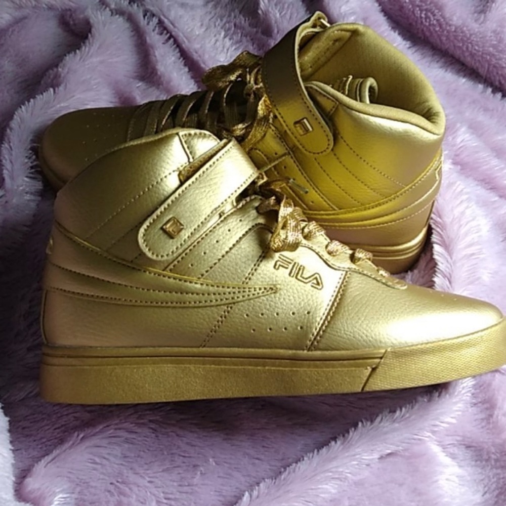 Fila gold high top shoes